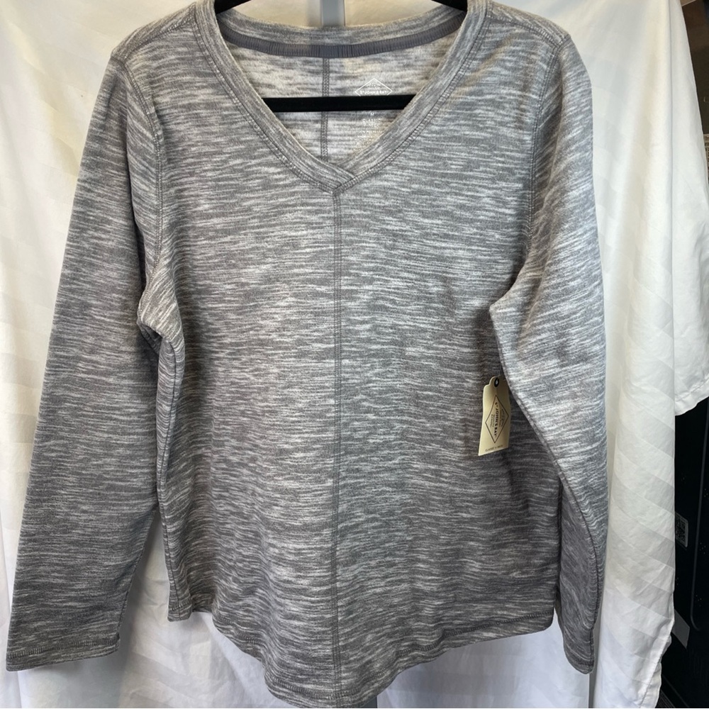 St.‎ John's Bay Light Gray V-Neck Sweatshirt